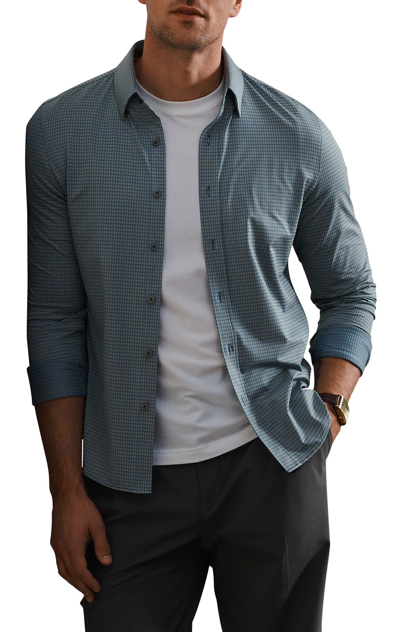 selected OLIVE SHADOW GINGHAM