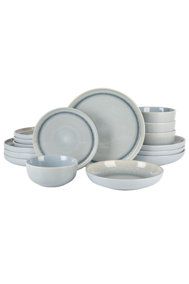 Juno Moon Double Bowl Reactive Dinnerware Set, Main, color, Blue