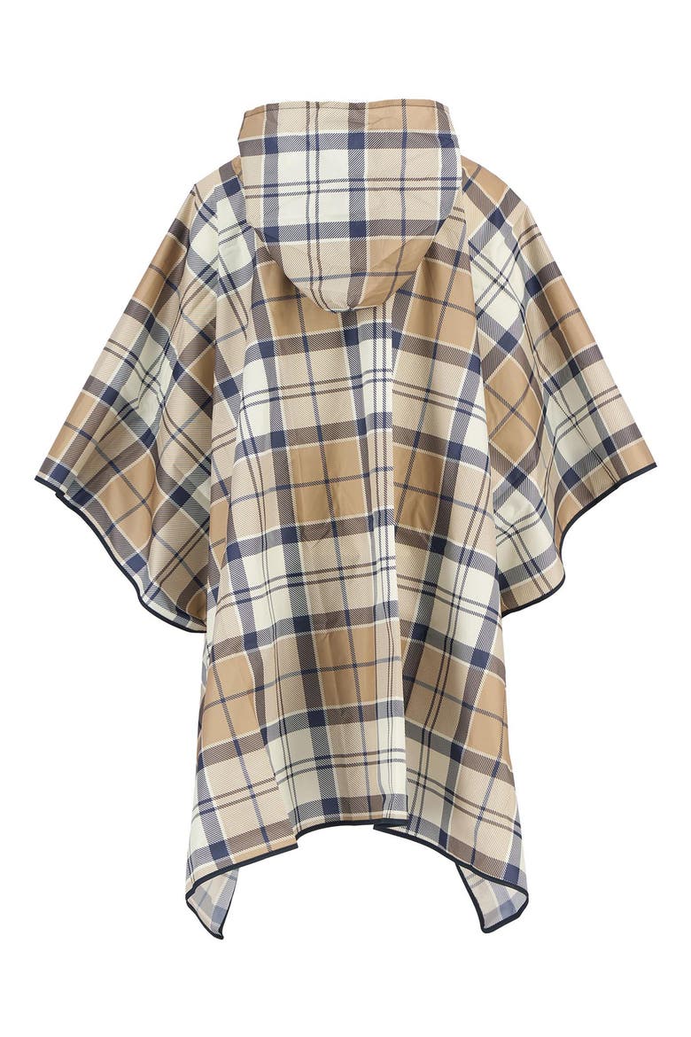 Portree Showerproof Plaid Poncho, Alternate, color, HESSIAN/ NAVY TARTAN