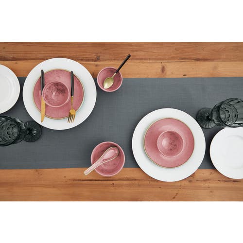 Solino Home Linen Table Runner In Green