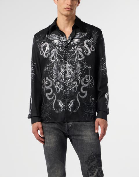 Silk Shirt All-Over Tattoo Men