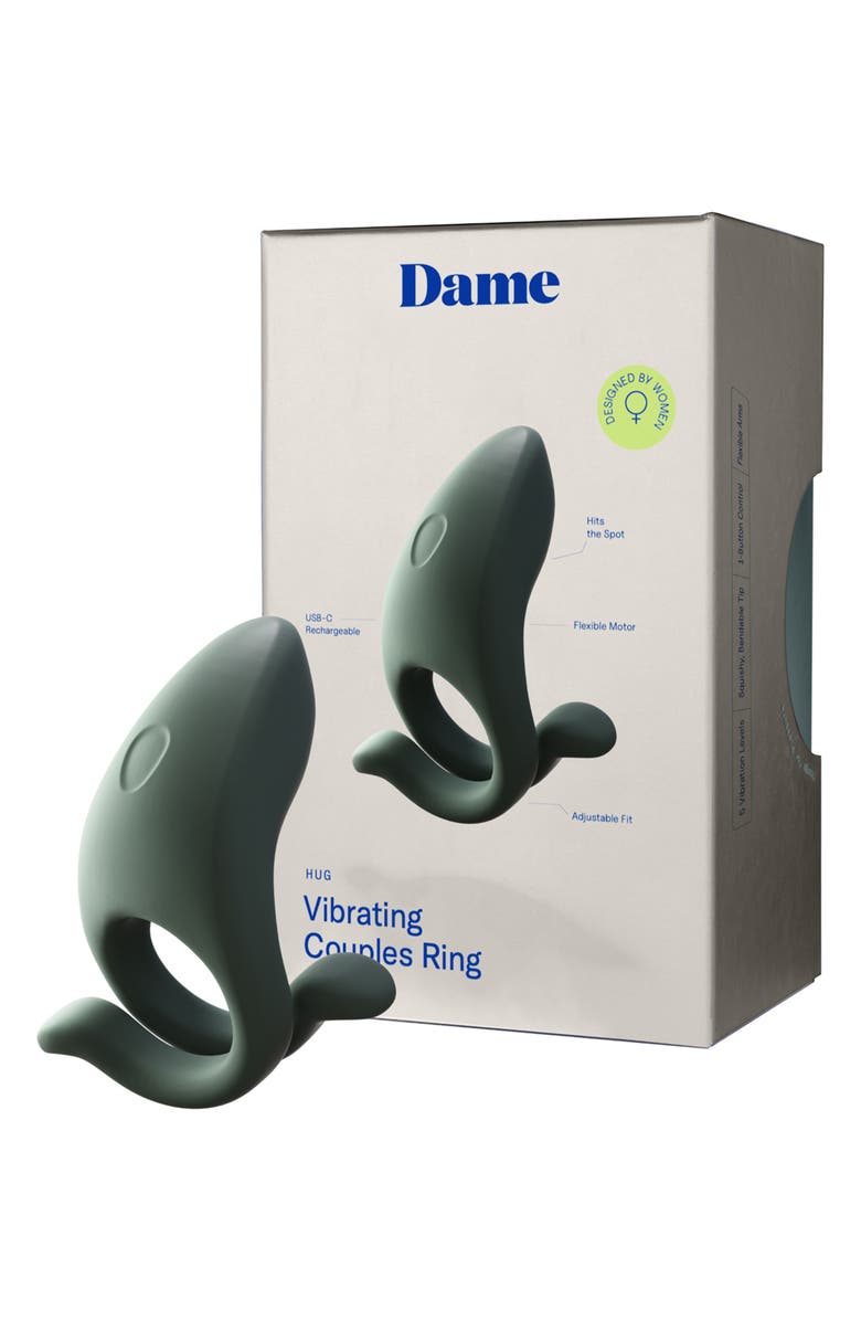 Dame Products Hug Vibrating Couples Ring, Alternate, color, Steel