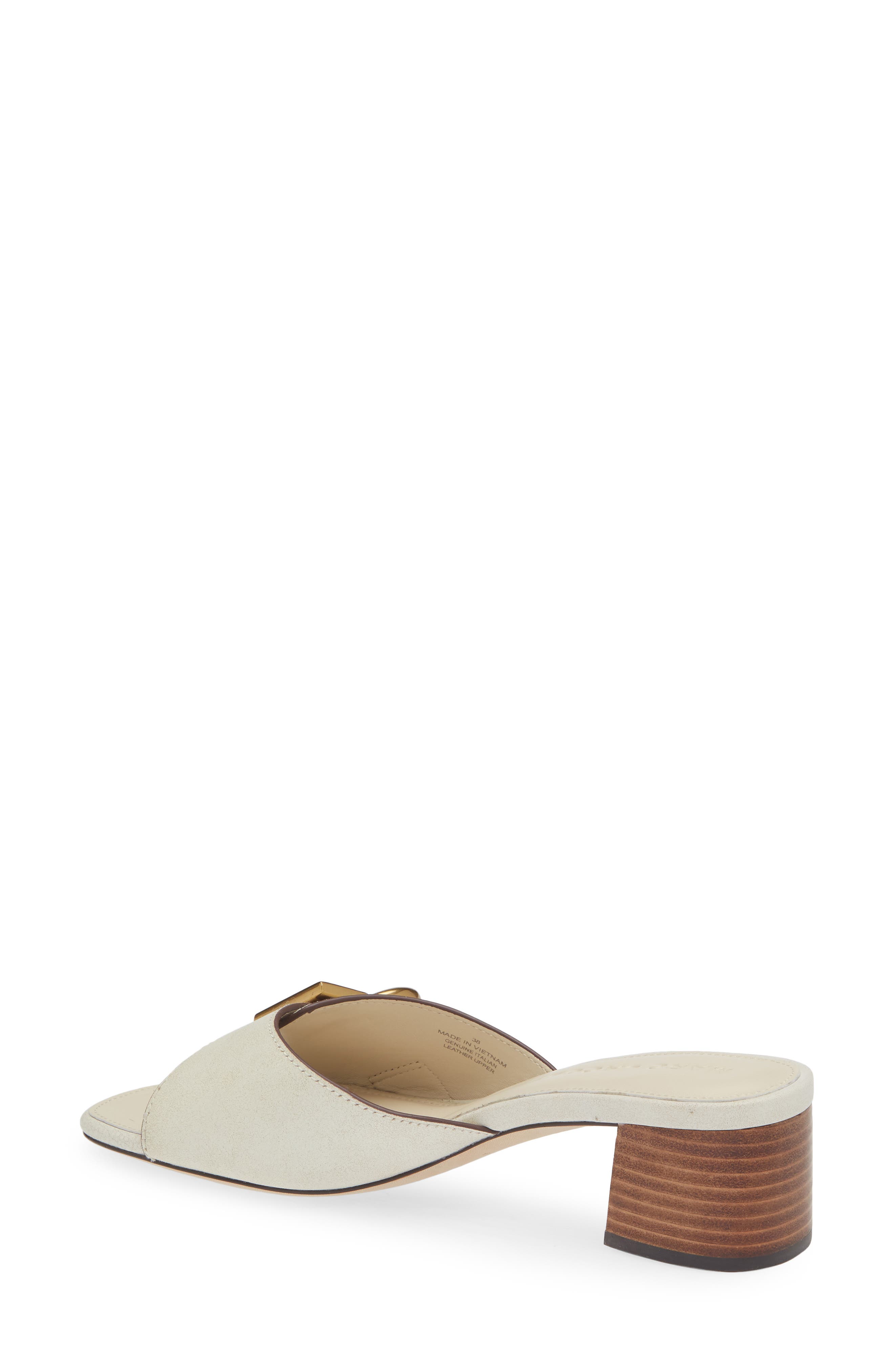 The Doll Buckle Slide Sandal, Alternate, color, WHITE