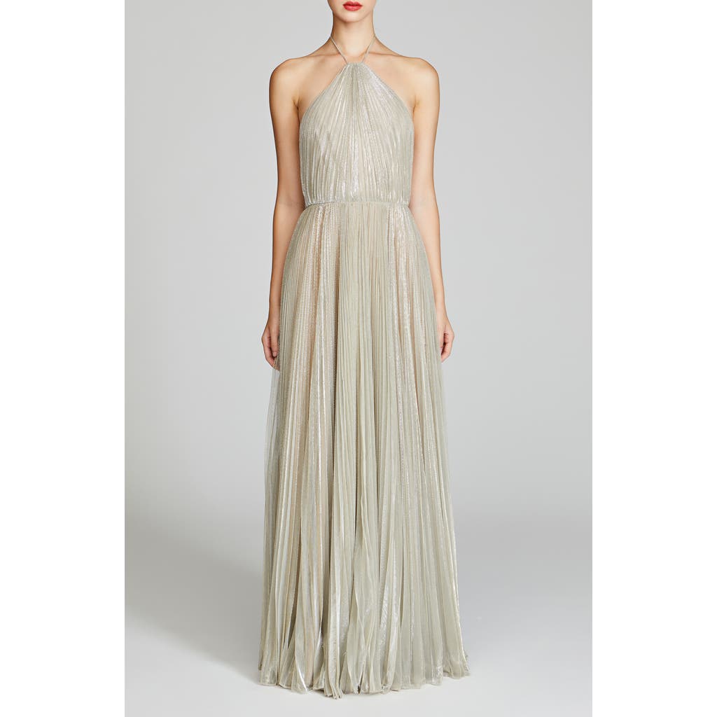 HALSTON HALSTON MARISOL METALLIC GOWN