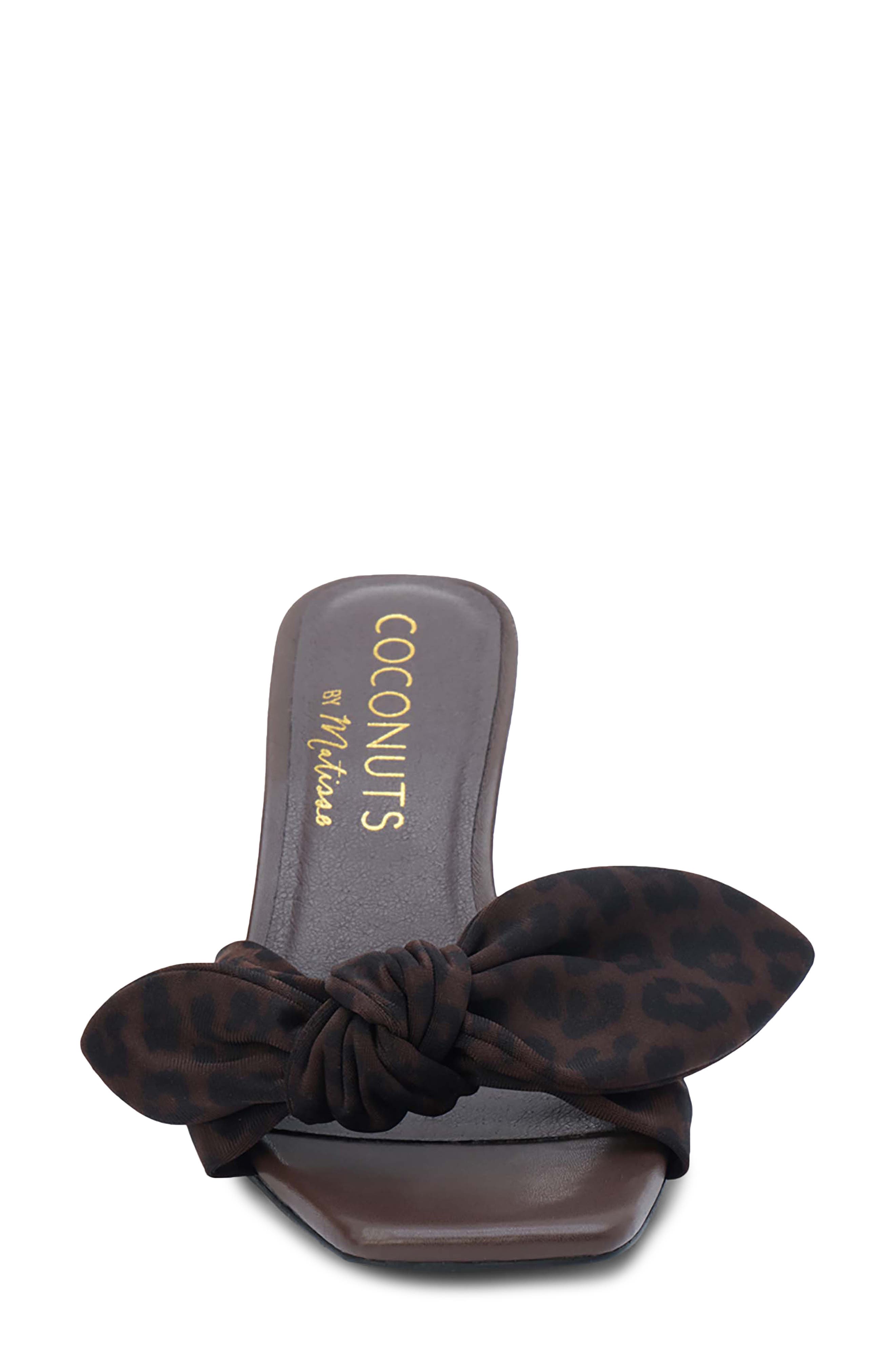 Coconuts by Matisse Uptown Bow Slide Sandal, Alternate, color, Brown