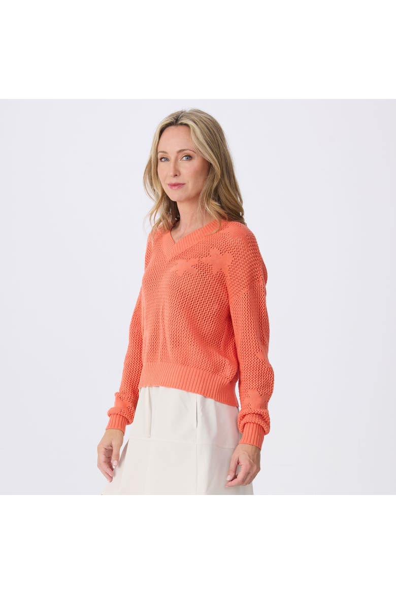 Flora Sweater, Alternate, color, Coral
