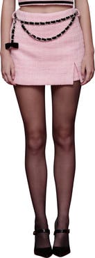 Avec Les Filles High Waist Tweed Skort