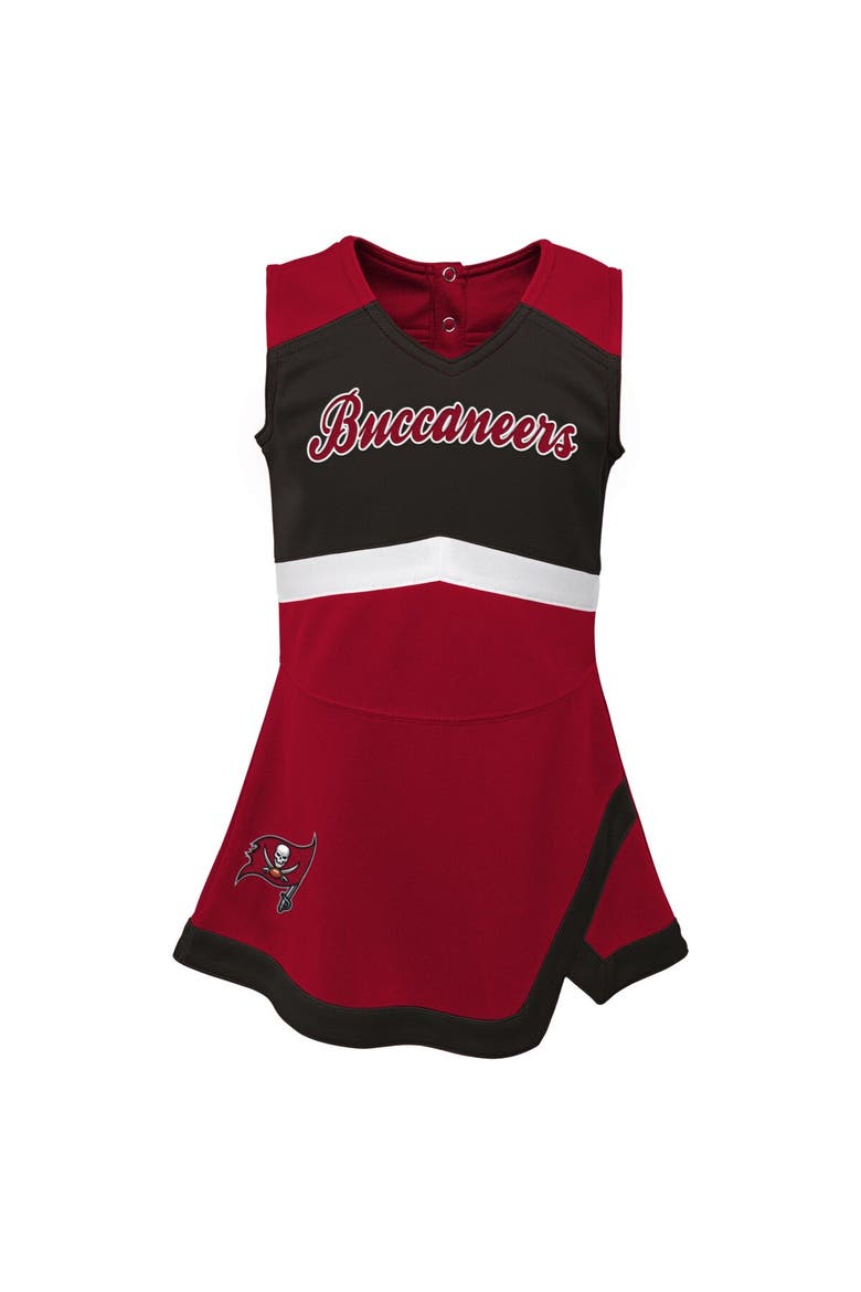 Girls Preschool Red Tampa Bay Buccaneers Two-Piece Cheer Captain Jumper Dress with Bloomers Set, Alternate, color, Red