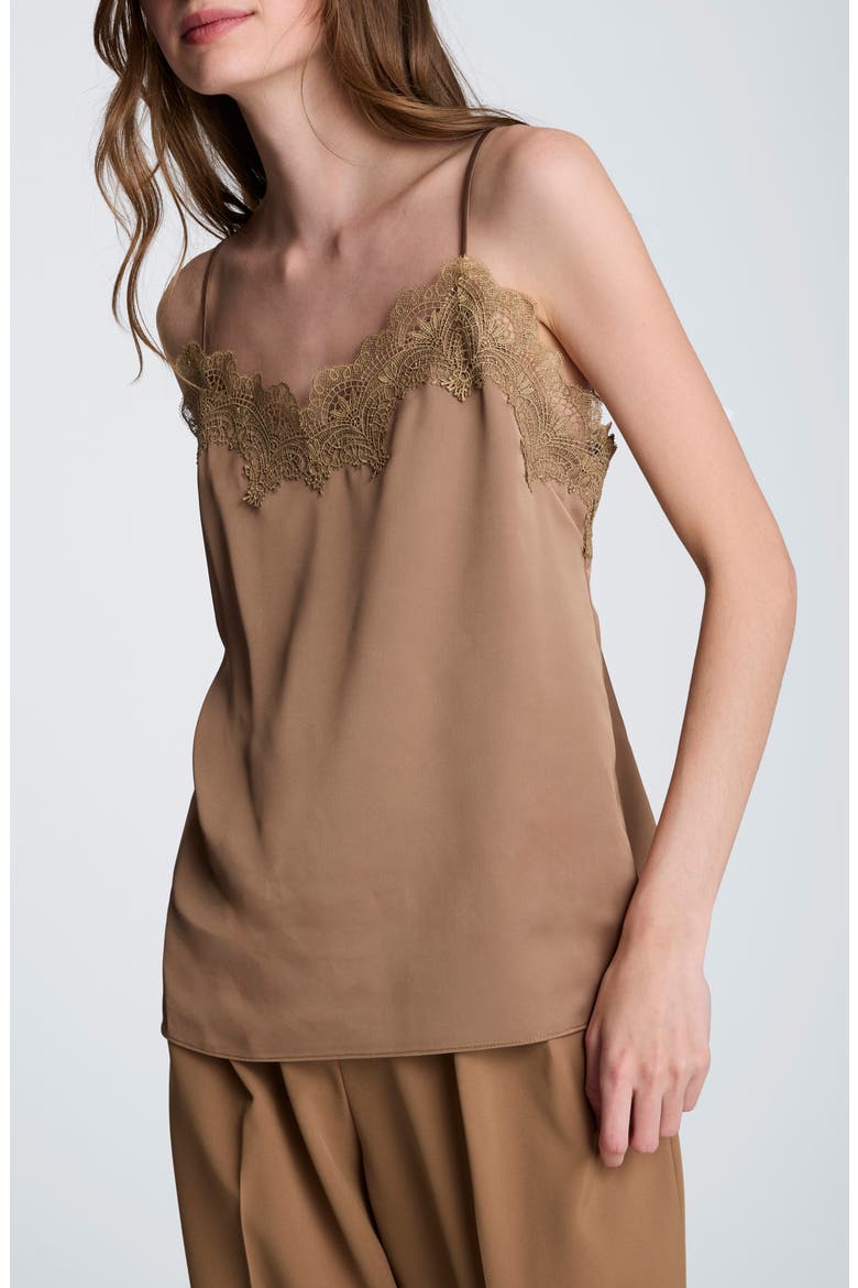 Lace Trim Camisole, Alternate, color, MESQUITE