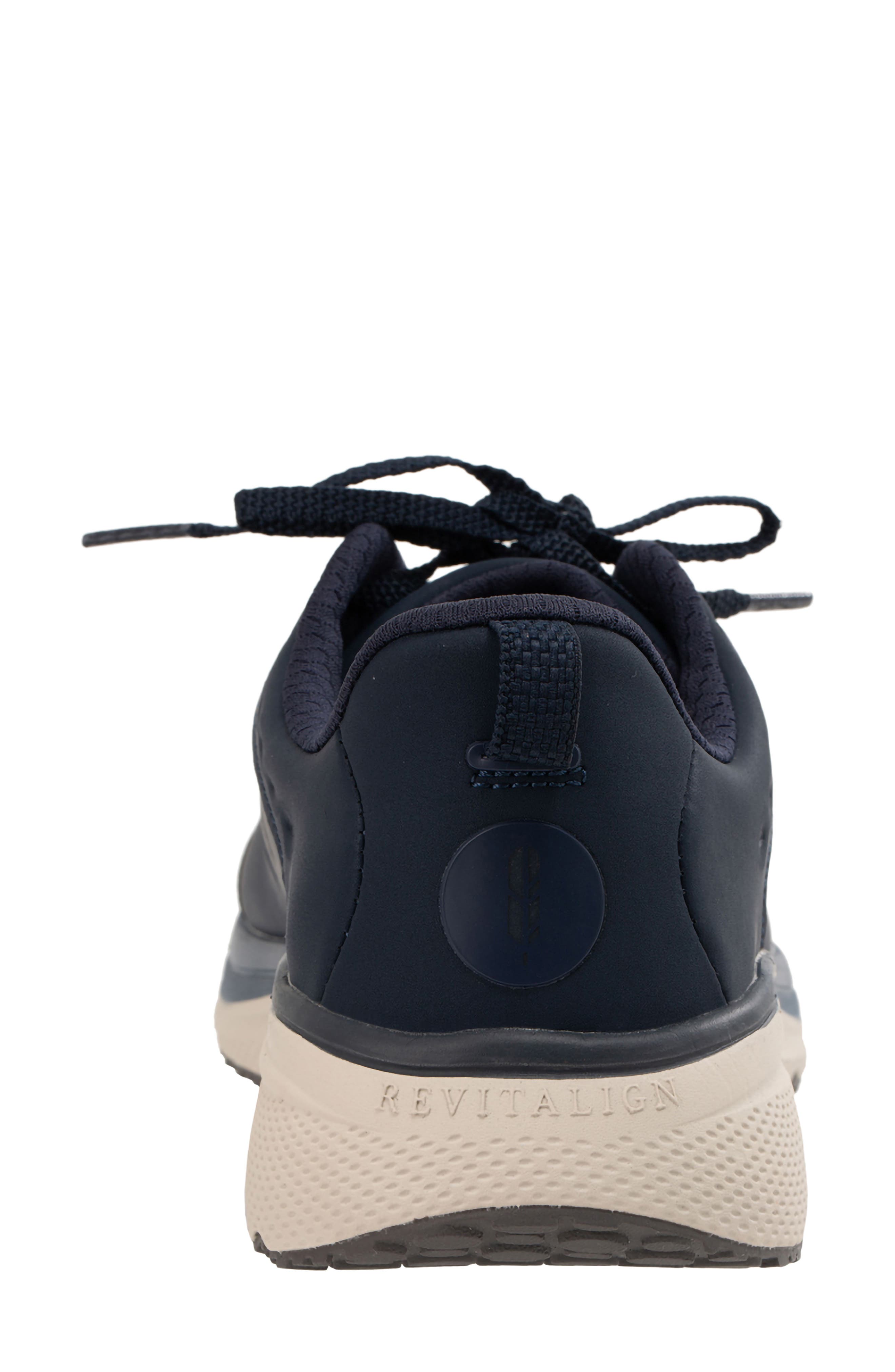 Phoebe Faux Leather Sneaker, Alternate, color, NAVY