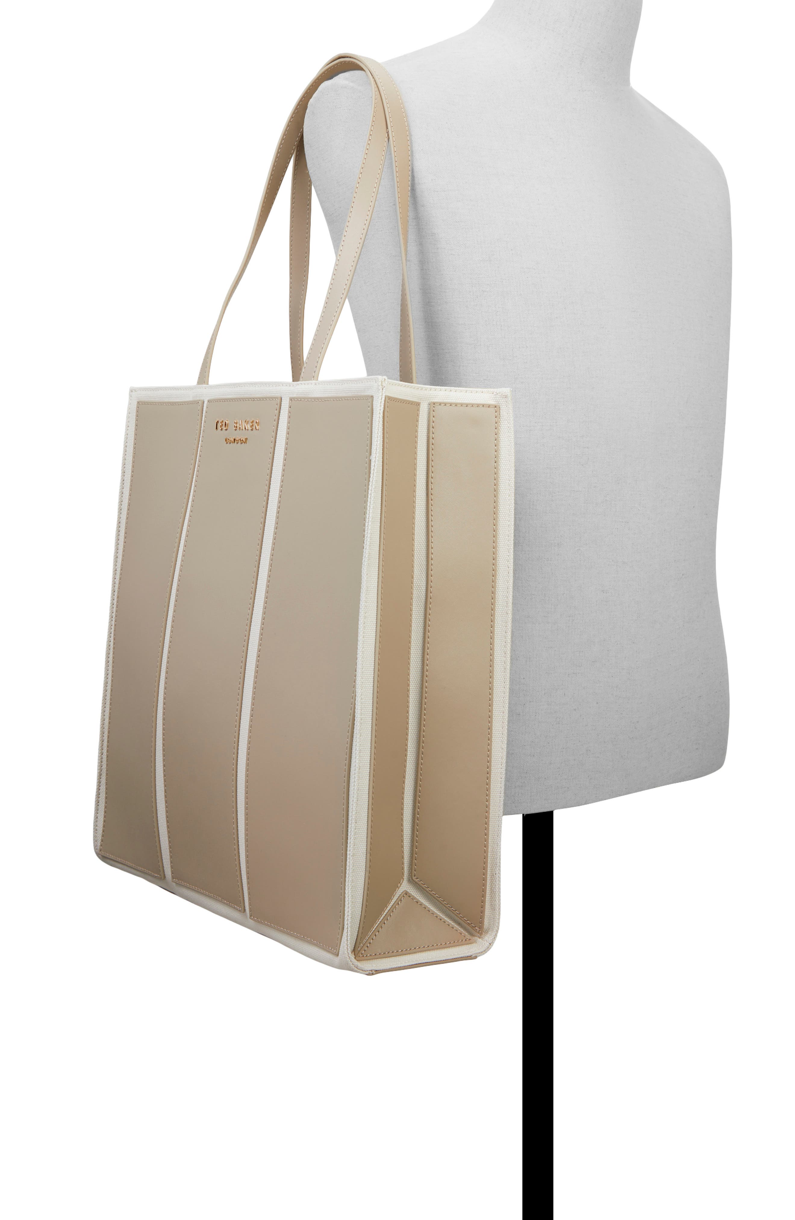 Ted Baker Ava Canvas & Leather Tote Bag, Alternate, color, 