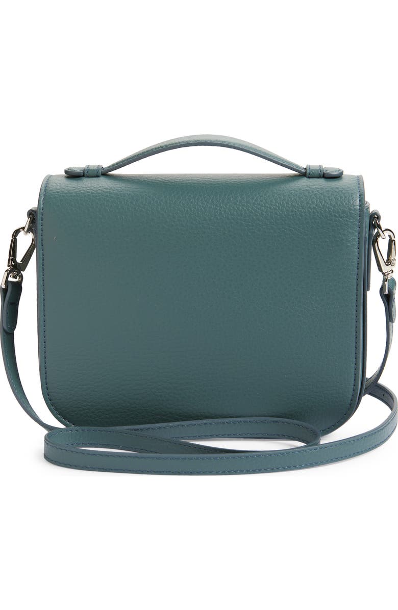 Stella McCartney Studded Logo Faux Leather Crossbody Bag, Alternate, color, Balsam Green