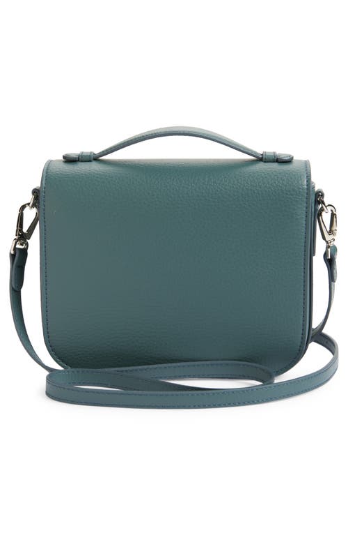 Stella Mccartney Studded Logo Faux Leather Crossbody Bag In Balsam Green