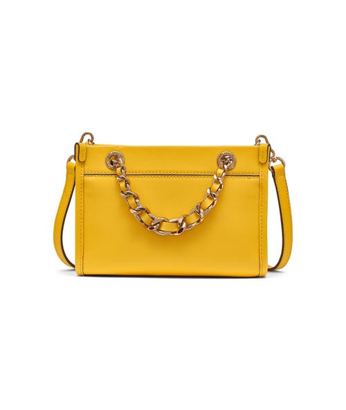 Karl Lagerfeld Savoie Leather Small Crossbody Bag In Sunflower