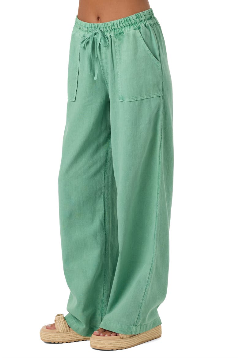 Sevie 2 Drawstring Cotton Twill Pants, Alternate, color, GREEN