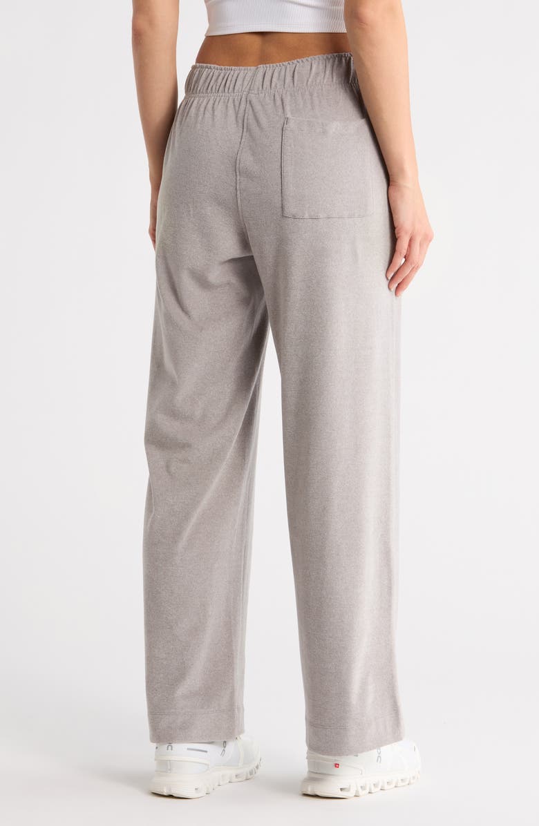90 DEGREE BY REFLEX Daisy Marled Piquè Wide Leg Pants, Alternate, color, Steel Gray