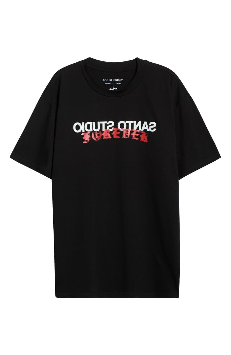 SANTO STUDIO Forever Drappo Graphic T-Shirt, Alternate, color, Black