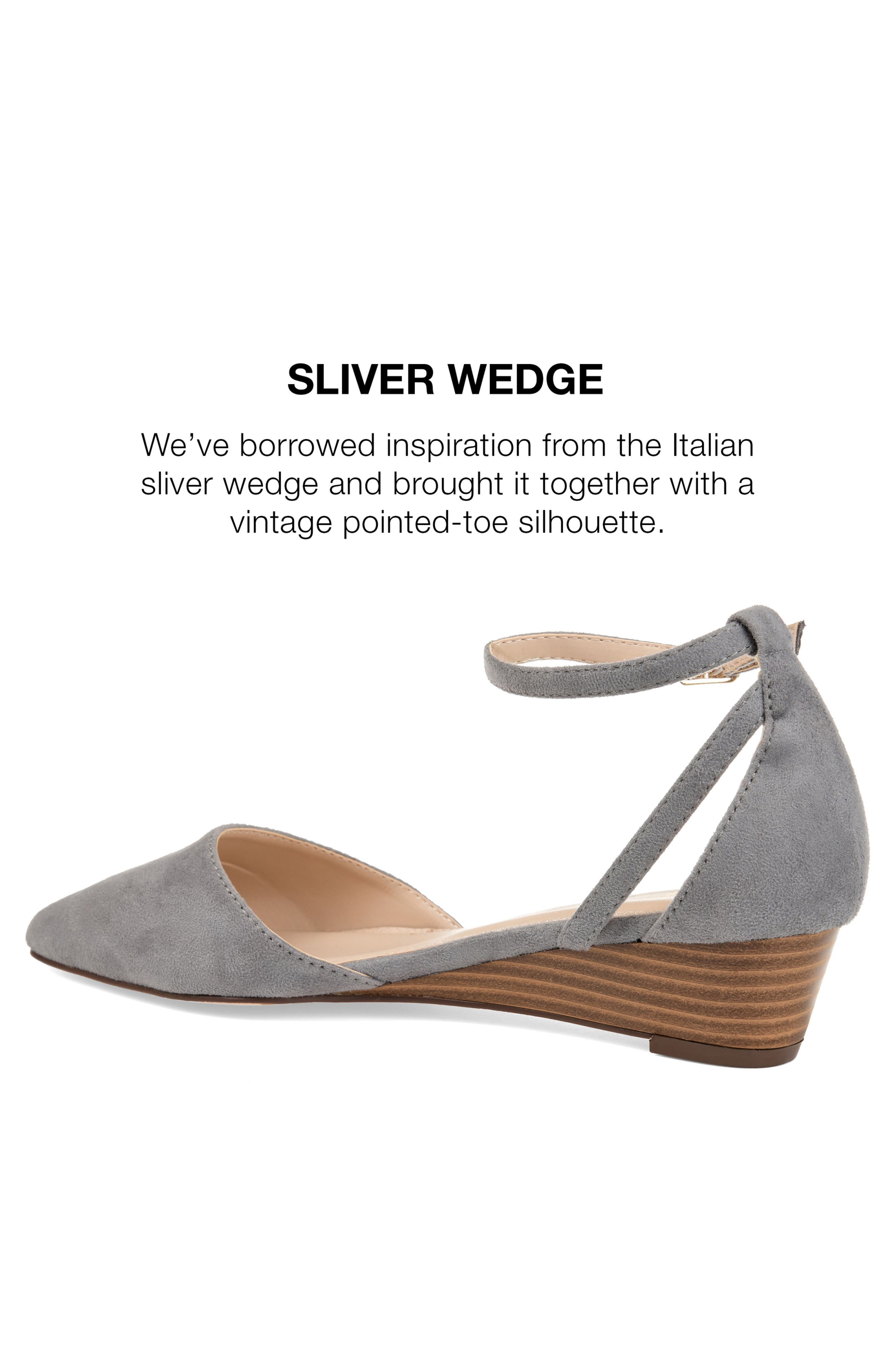 Journee Collection JOURNEE Arkie Sliver Wedge Pump, Alternate, color, Grey