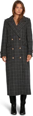 Belle & Bloom Command Wool Blend Double Breast Maxi Coat