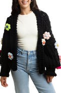 SAACHI Chunky Floral Crochet Cardigan