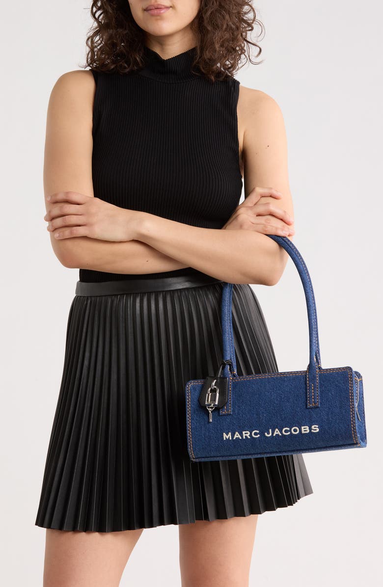 Marc Jacobs Denim Bold Satchel Bag, Alternate, color, Dark Denim