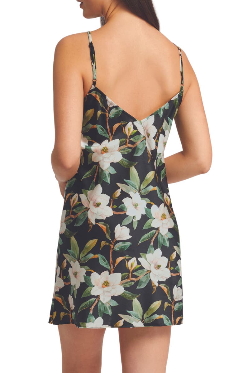 INEJ Magnolia Floral Washable Stretch Silk Pocket Chemise, Alternate, color, 