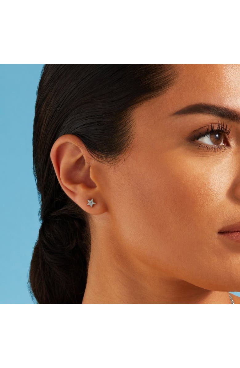 7879 Star Stud Earrings, Alternate, color, Platinum