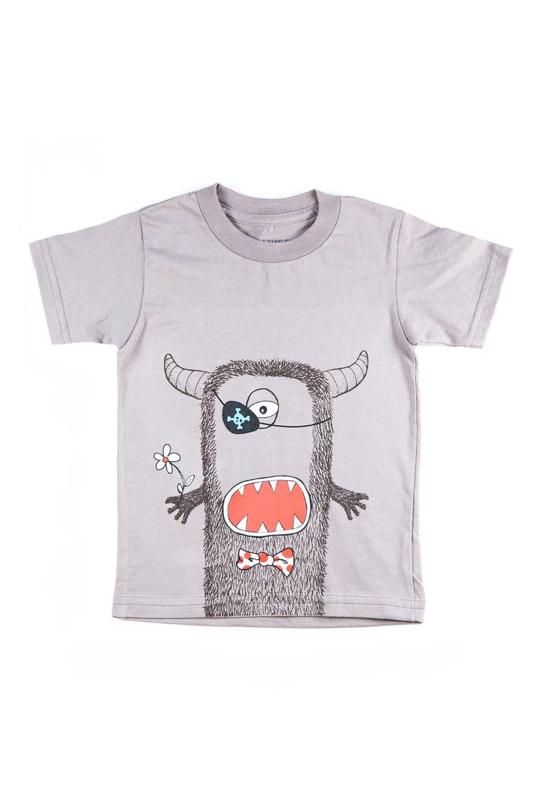 'Create Your Own Monster' Organic Cotton T-Shirt, Main, color, GREY