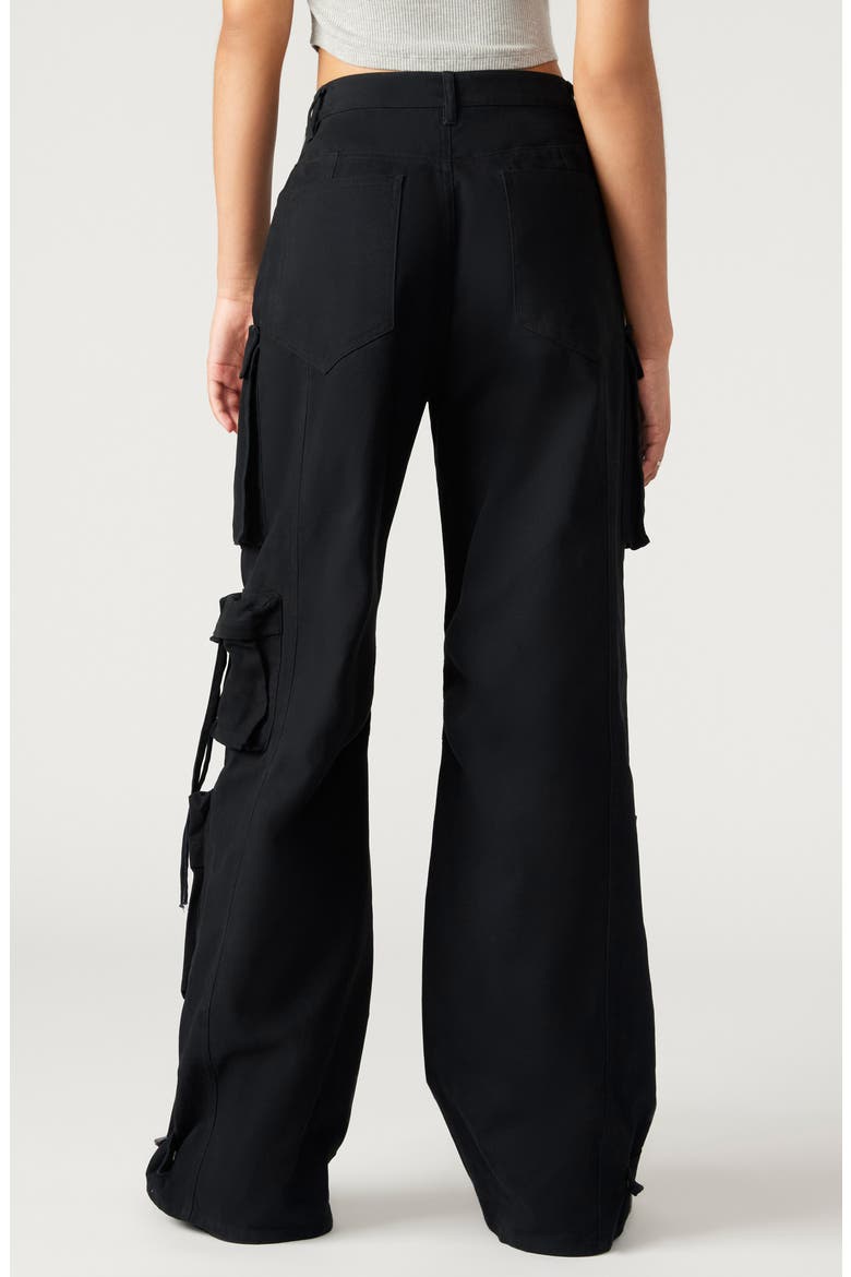 Duo Wide Leg Cargo Pants, Alternate, color, BLACK