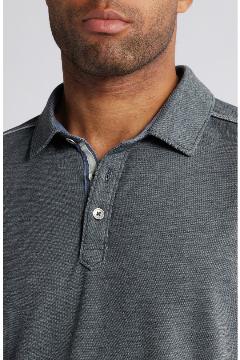 Coasta Vera Long Sleeve Polo, Alternate, color, COAL