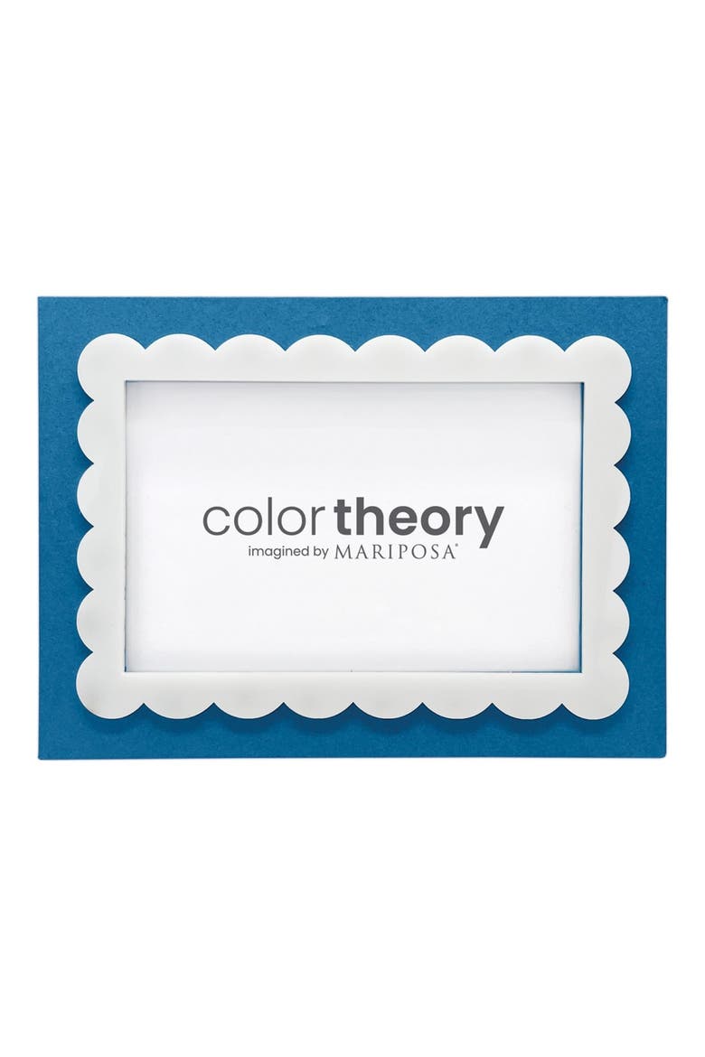 Blue Scallop 4 x 6-Inch Picture Frame, Main, color, BLUE