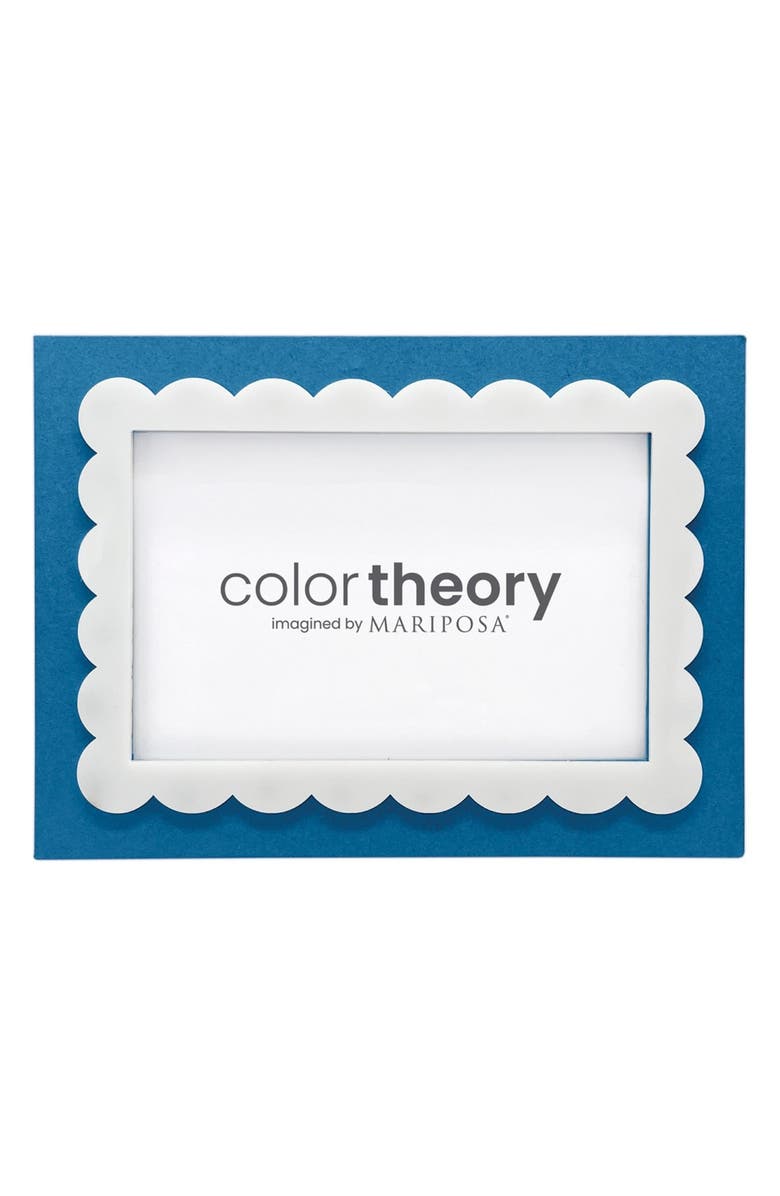 Mariposa Blue Scallop 4 x 6-Inch Picture Frame, Main, color, Blue