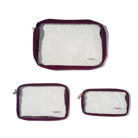 Clear Travel Pouches 3 Piece Set