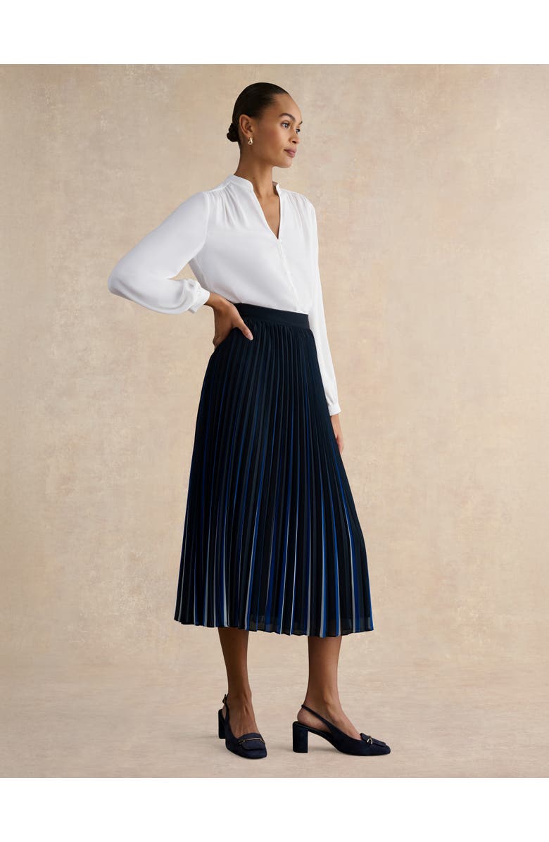 HOBBS LONDON Vida Skirt, Alternate, color, Navy Blue