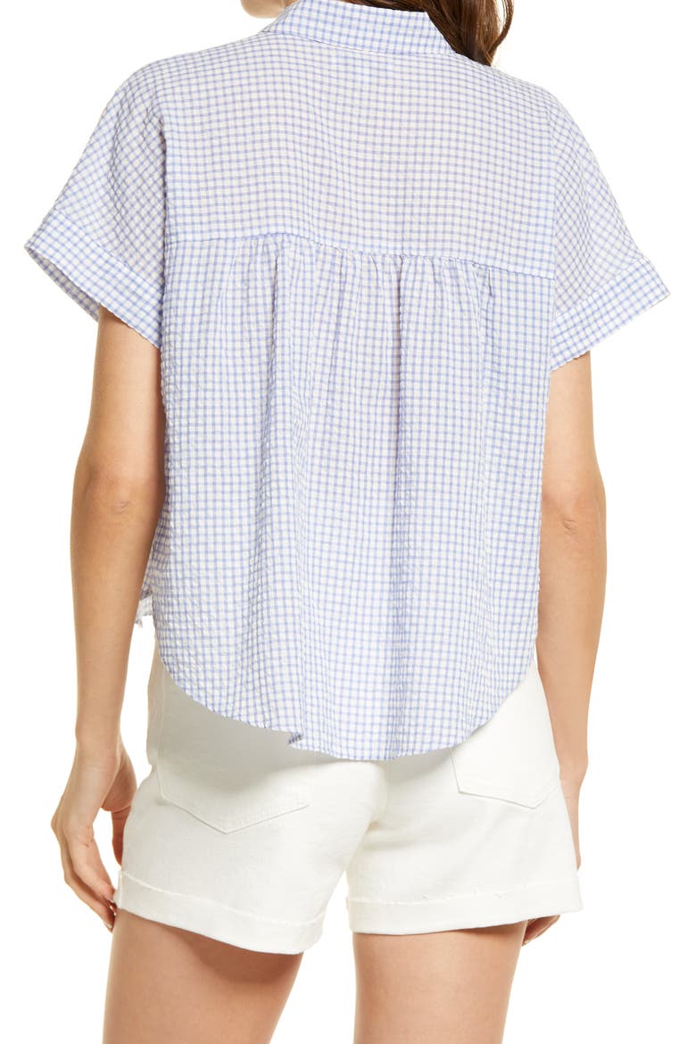 Women's Hilltop Gingham Check Seersucker Shirt, Alternate, color, SUMMER PERI