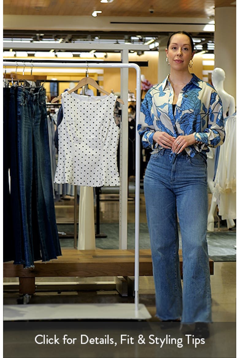 Arielle Polka Dot Boat Neck Top video