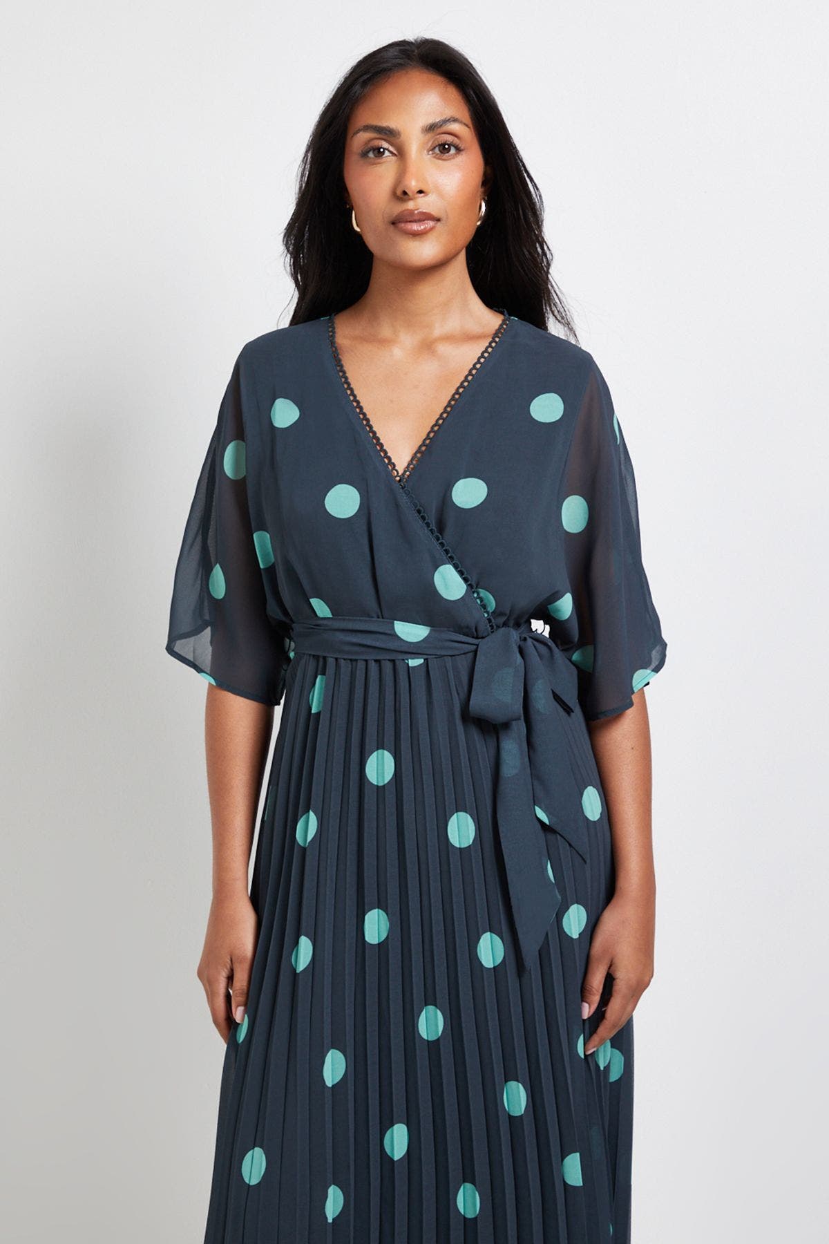 Petite Spot Pleated Midi Dress - image 4