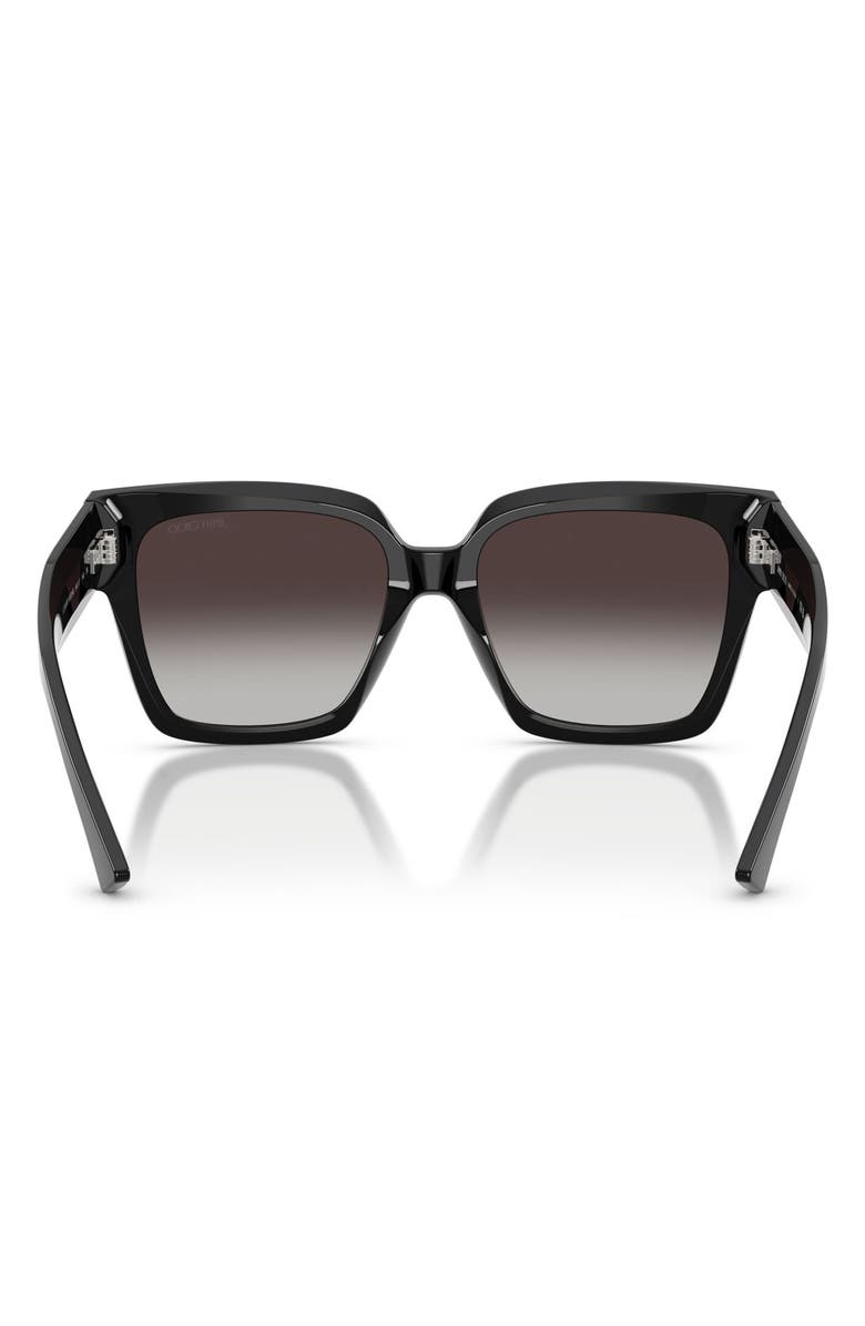 Jimmy Choo 54mm Gradient Square Sunglasses, Alternate, color, Black / Gradient Gray
