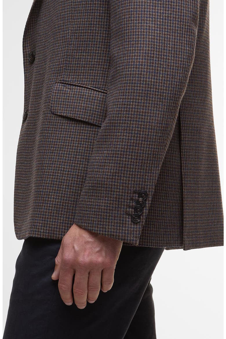 Holloway Micro Houndstooth Brushed Wool Blend Sport Coat, Alternate, color, BROWN