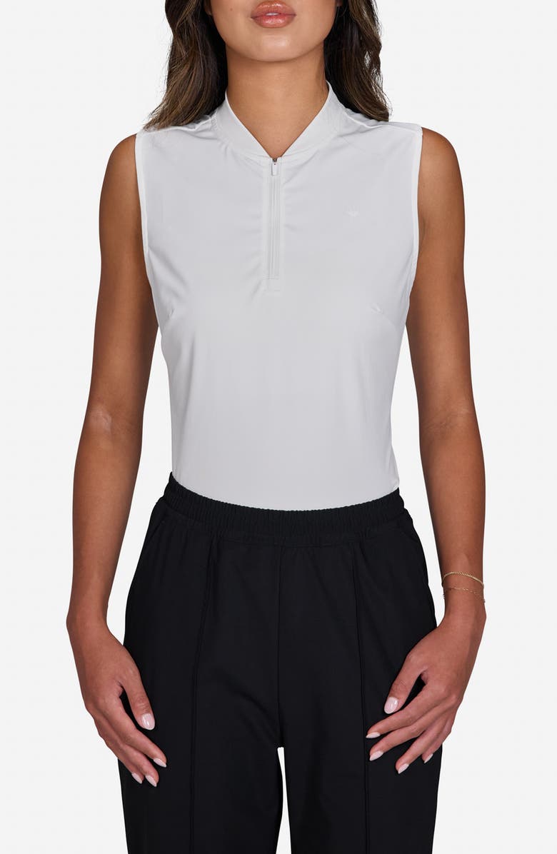 Bad Birdie Blade Collar Performance Golf Sleeveless Polo, Main, color, Brilliant White