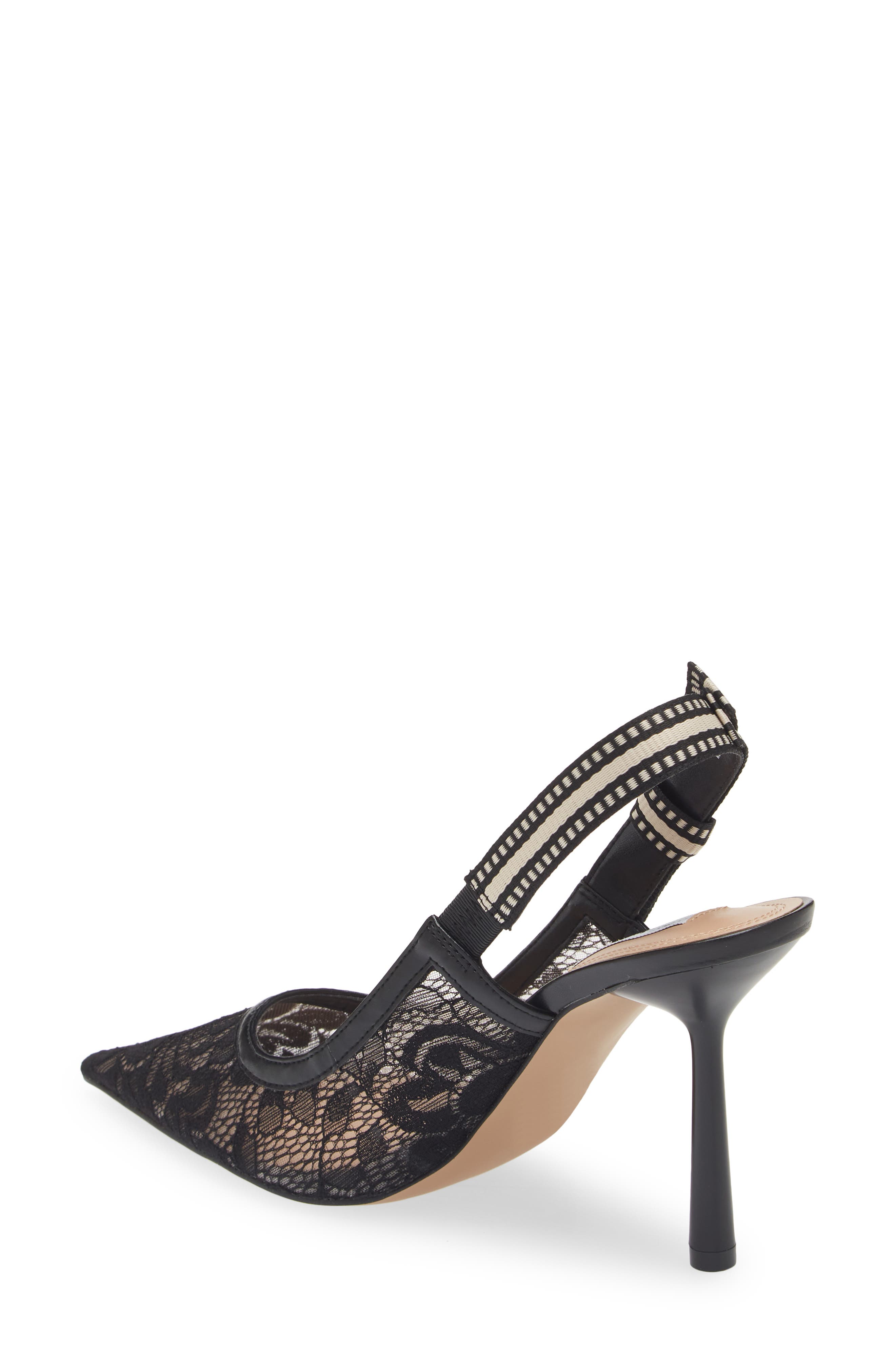 Steve Madden Stefani Slingback Pump, Alternate, color, Blk Lace