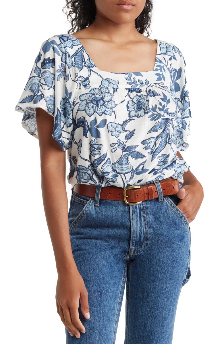 Crop Square Neck Flutter