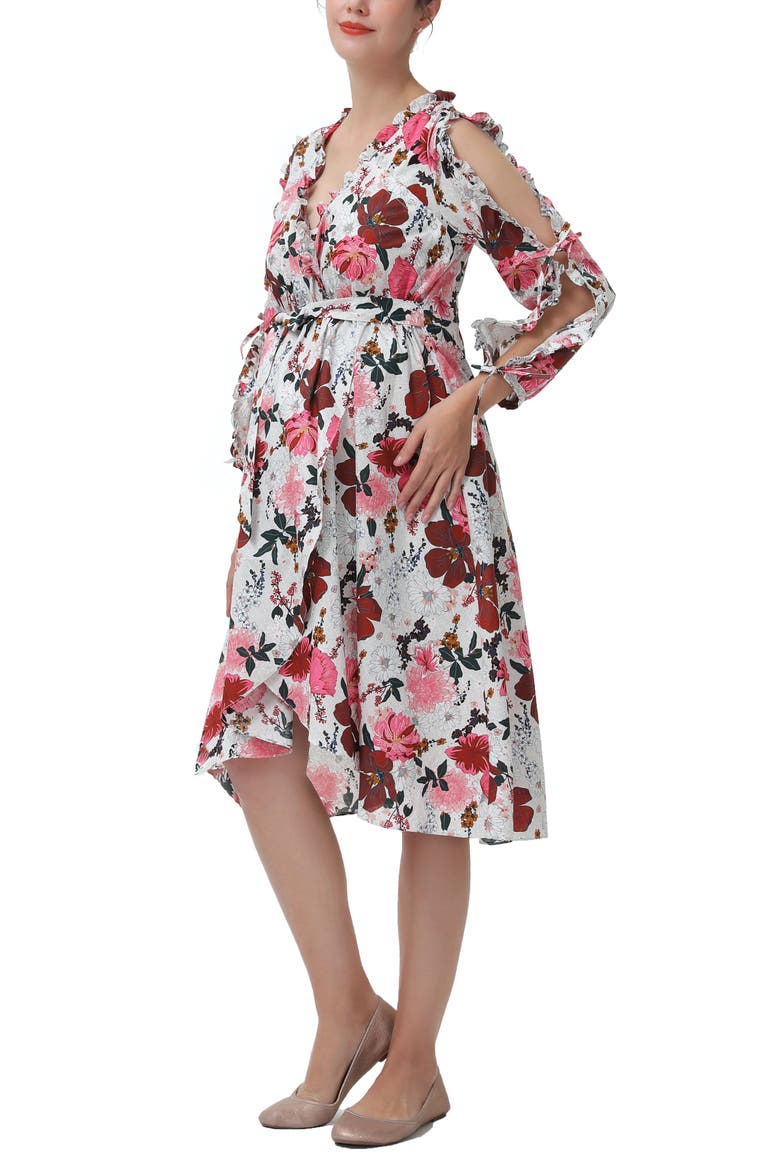 Akemi Maternity/Nursing Hospital Gown, Alternate, color, PINK FLORAL