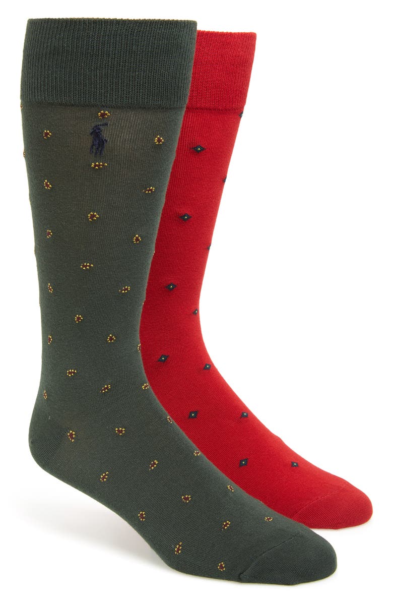 Polo Ralph Lauren 2-Pack Foulard & Paisley Slack Socks, Main, color,