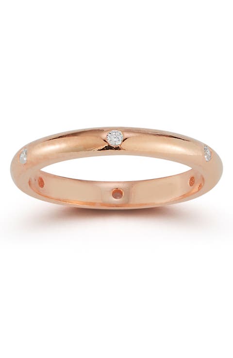 Sterling Silver CZ Band Ring