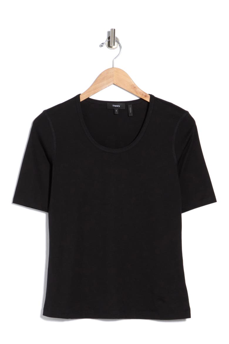 Junia Cotton T-Shirt, Alternate, color, BLACK