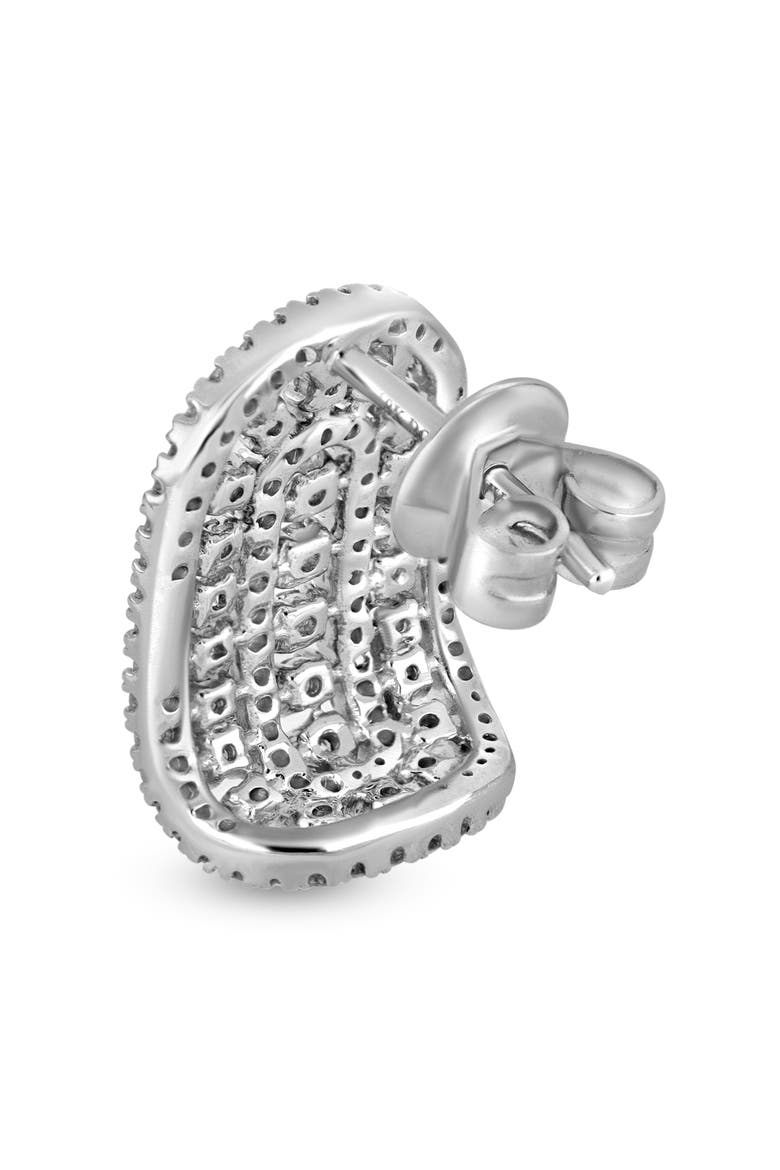 18K Gold Diamond Stud Earrings, Alternate, color, 18KW