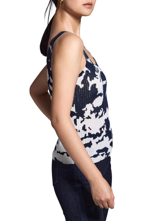 Nic + Zoe Nic+zoe Nightfall Pointelle Sweater Tank In Indigo Multi
