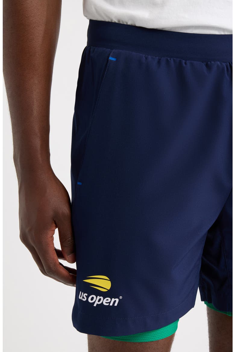 US Open 6-Inch Ball Crew Drawstring Shorts, Alternate, color, NAVY/ GREEN