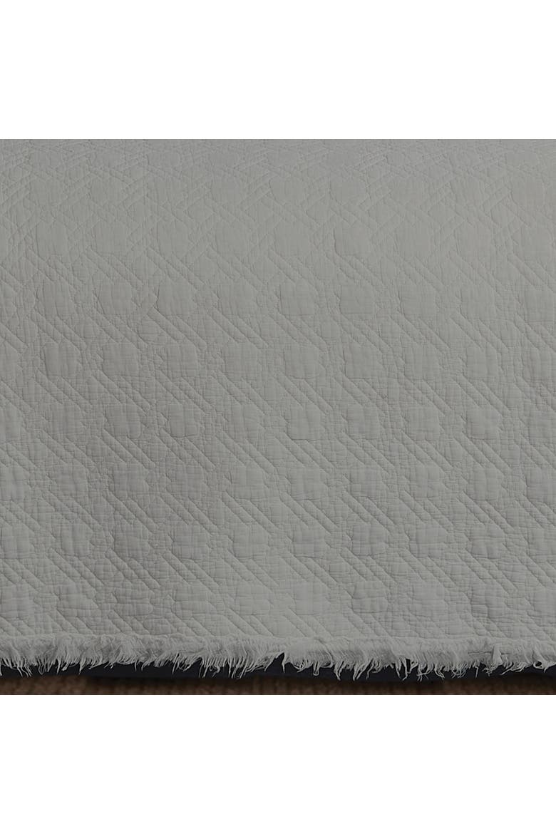 Trellis Cotton Quilt Set  - Reversible and Machine Washable, Alternate, color, Grey